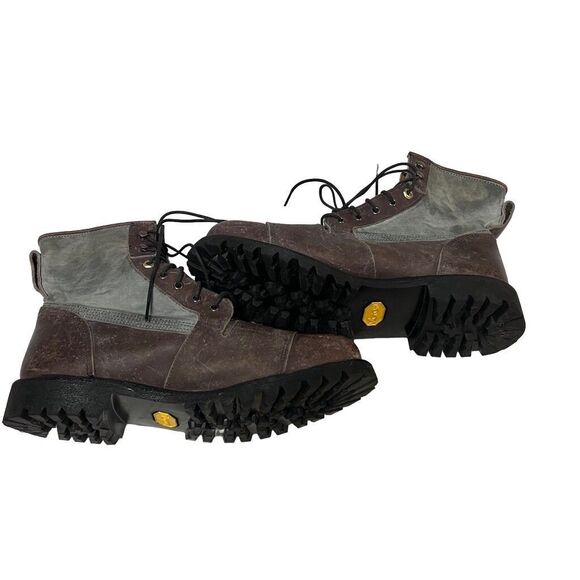 Timberland Mens 6 inch Leather Lineman Boot in Darkness Grey Size 11 Made in USA - Picture 4 of 13